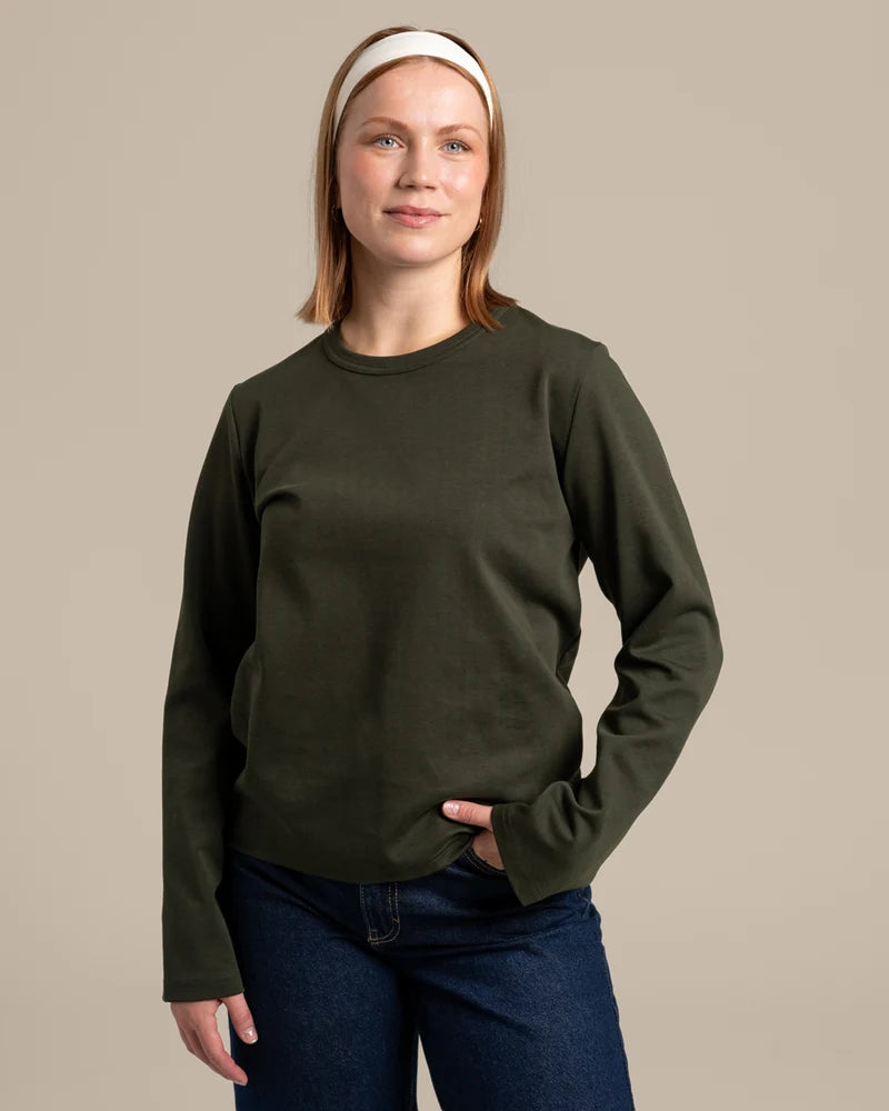 Arki Pitkähihainen T-paita - Tumma Khaki