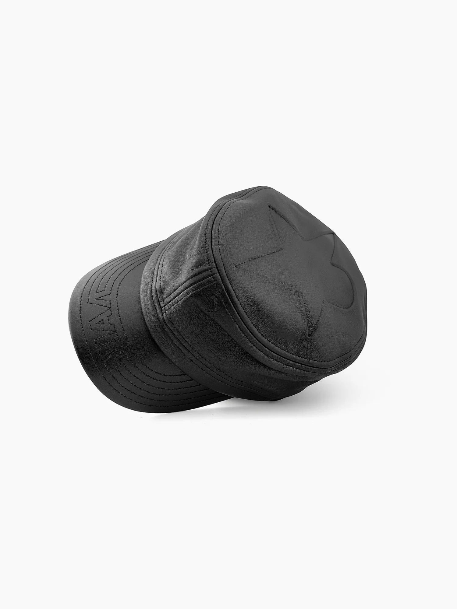 Leather Cap Black