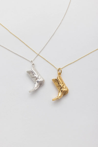 The Bigger Boot Necklace - Silver