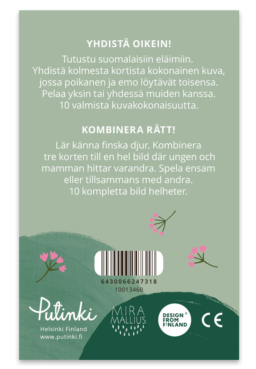 Muistipeli - Yhdistä oikein, Metsän eläimet