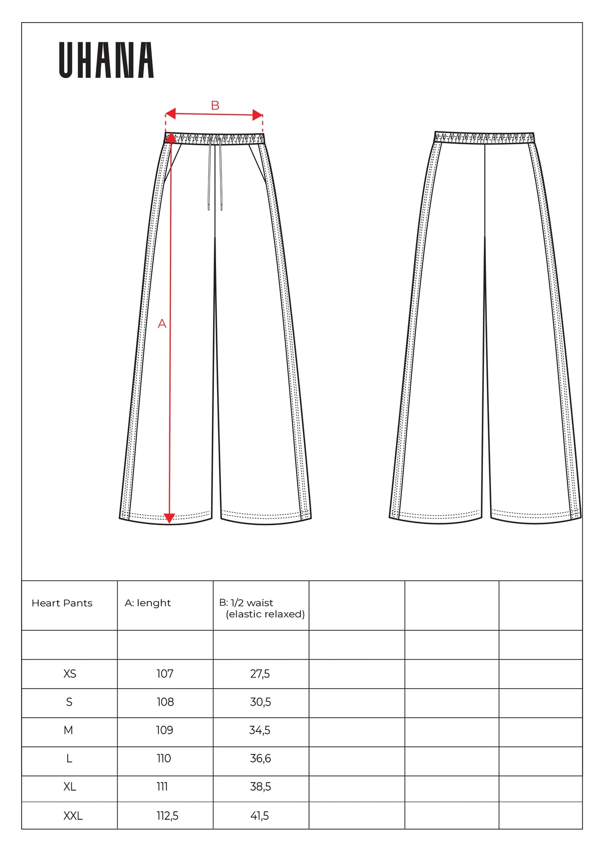 Heart Pants - Black