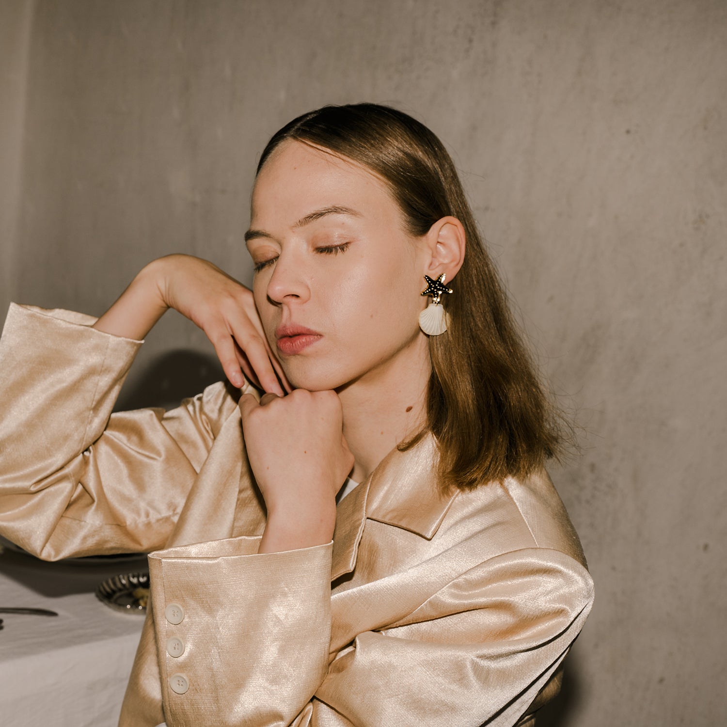 Meritähti-simpukka - korvikset