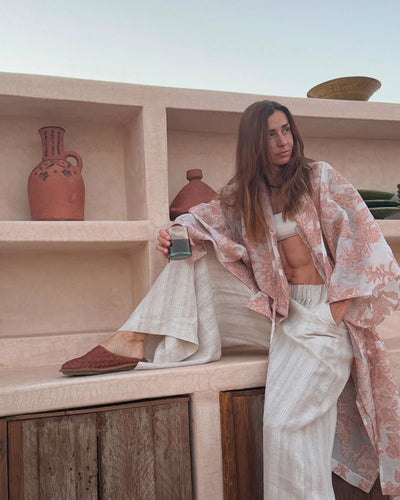 ROMA Woven Leather Cognac Brown