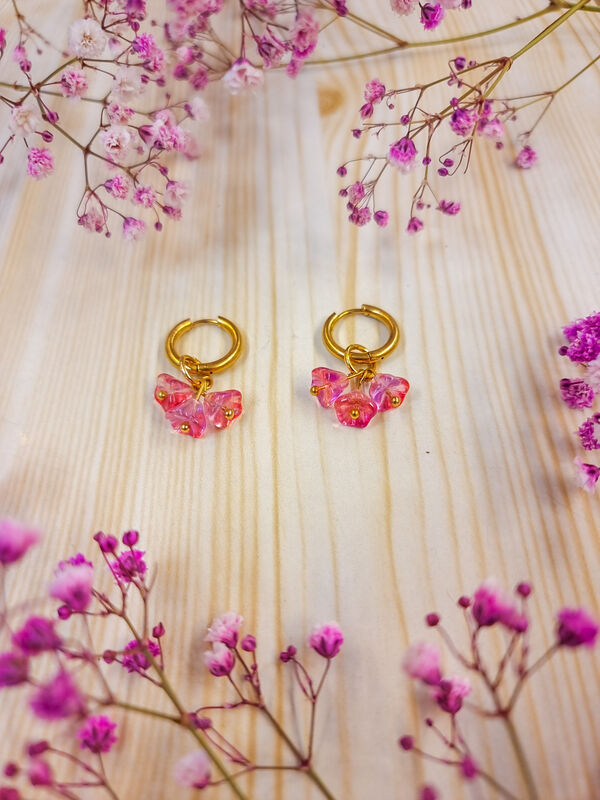 Blooming Sorbet Raspberry - korvakorut