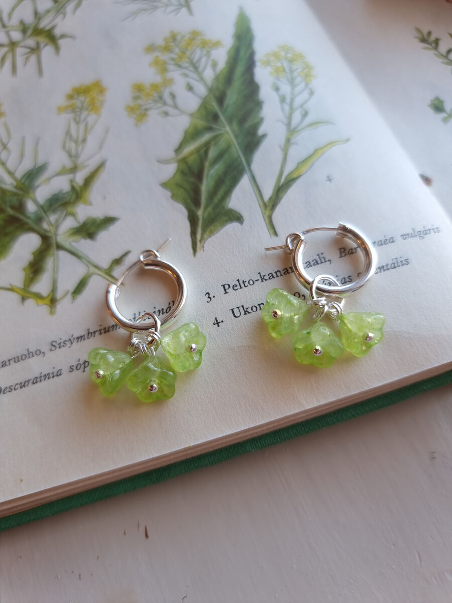 Blooming Sorbet Lime 925 Silver - korvakorut