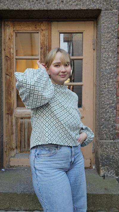 Talvikki Puuvillapaita - Apila Valko