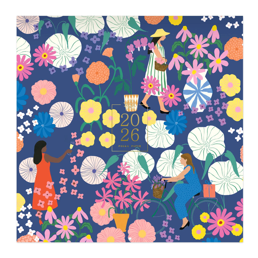 Seinäkalenteri 30x30 2026 Putinki Polka Paper