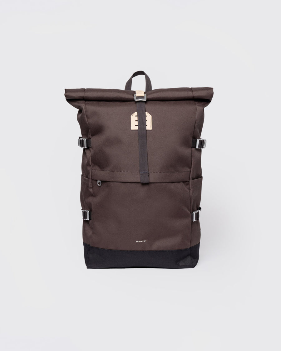 Icon Rolltop Backpack L - Brown with natural leather