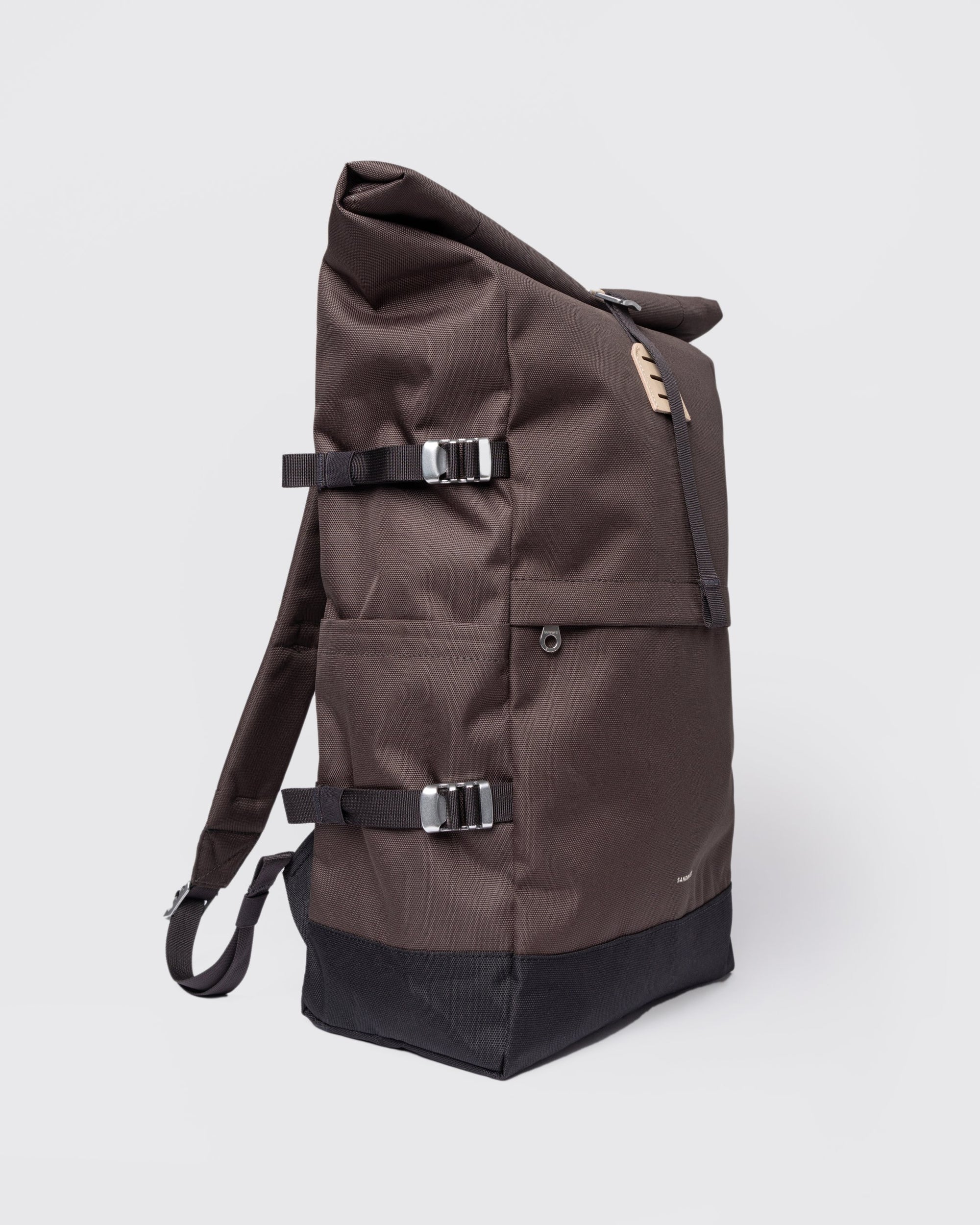 Icon Rolltop Backpack L - Brown with natural leather
