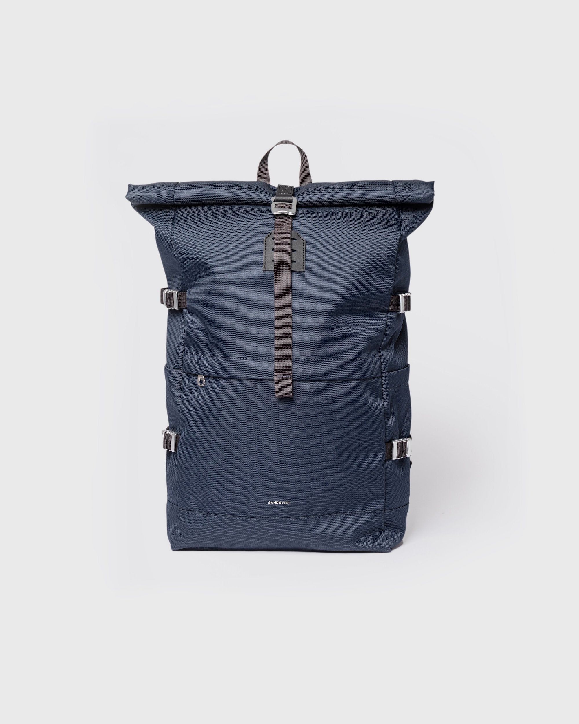 Icon Rolltop Backpack L - Navy with black leather