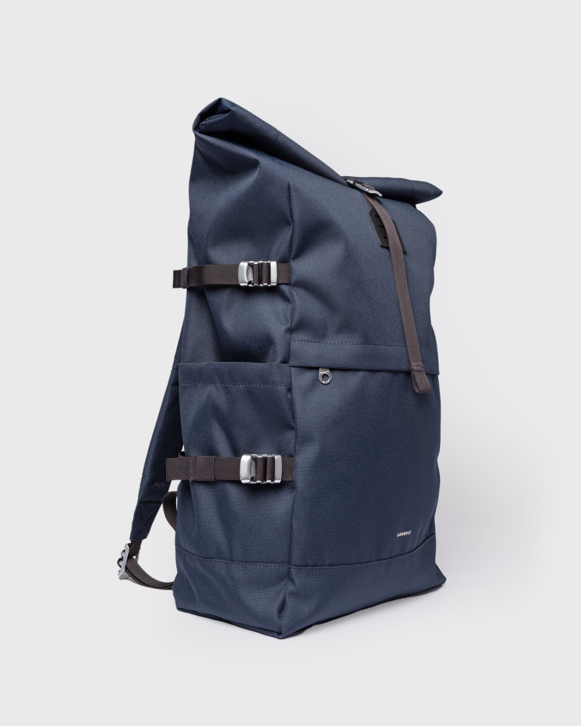 Icon Rolltop Backpack L - Navy with black leather