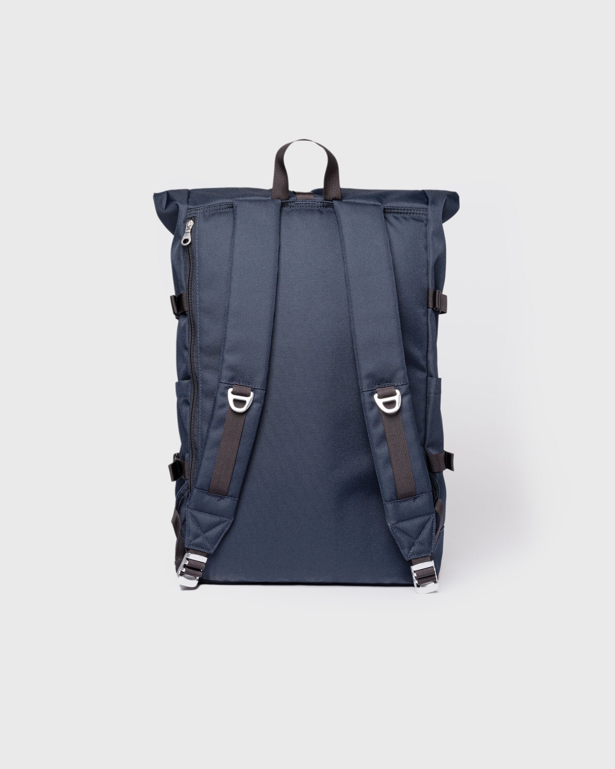 Icon Rolltop Backpack L - Navy with black leather