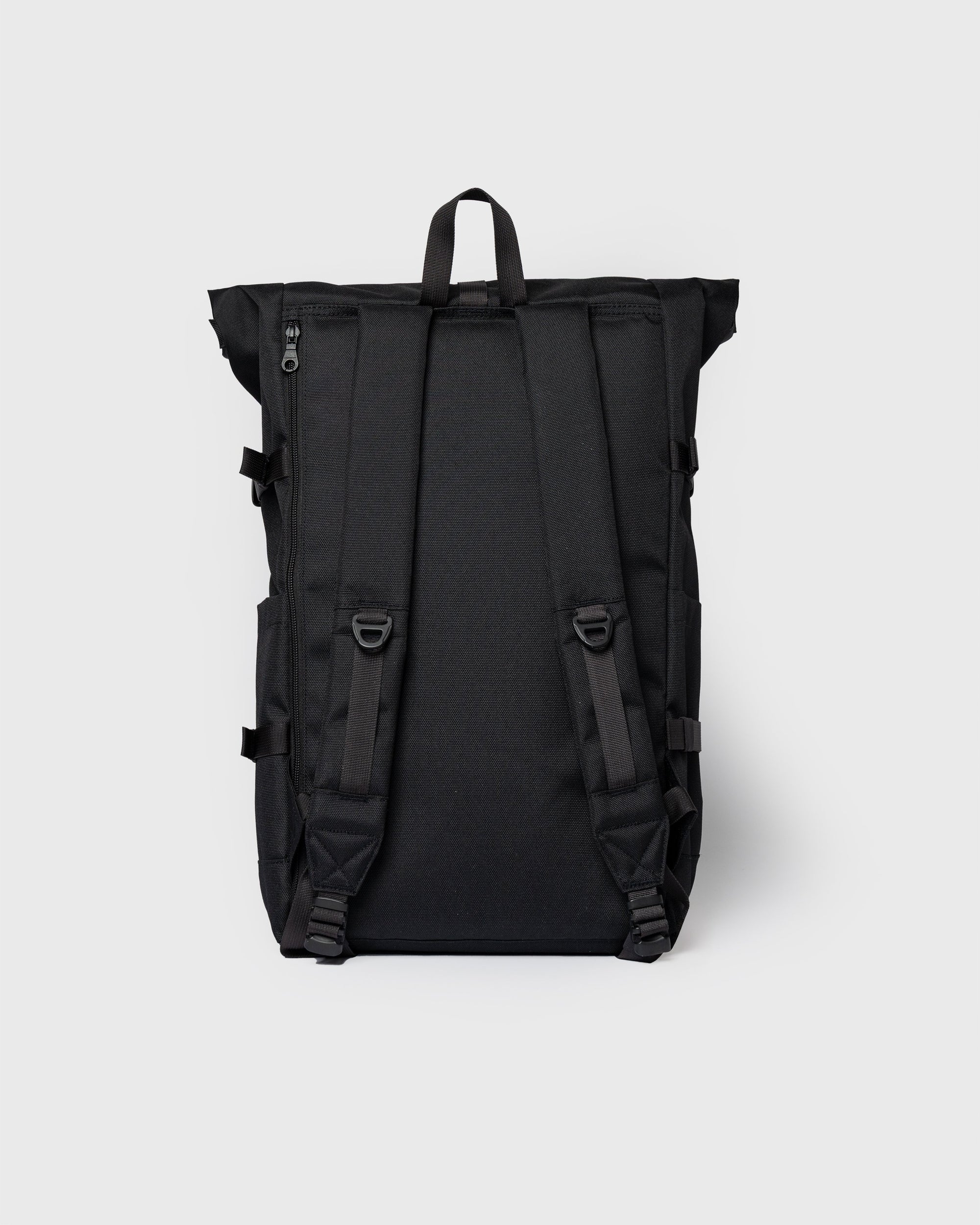 Icon Rolltop Backpack L - Black with black leather