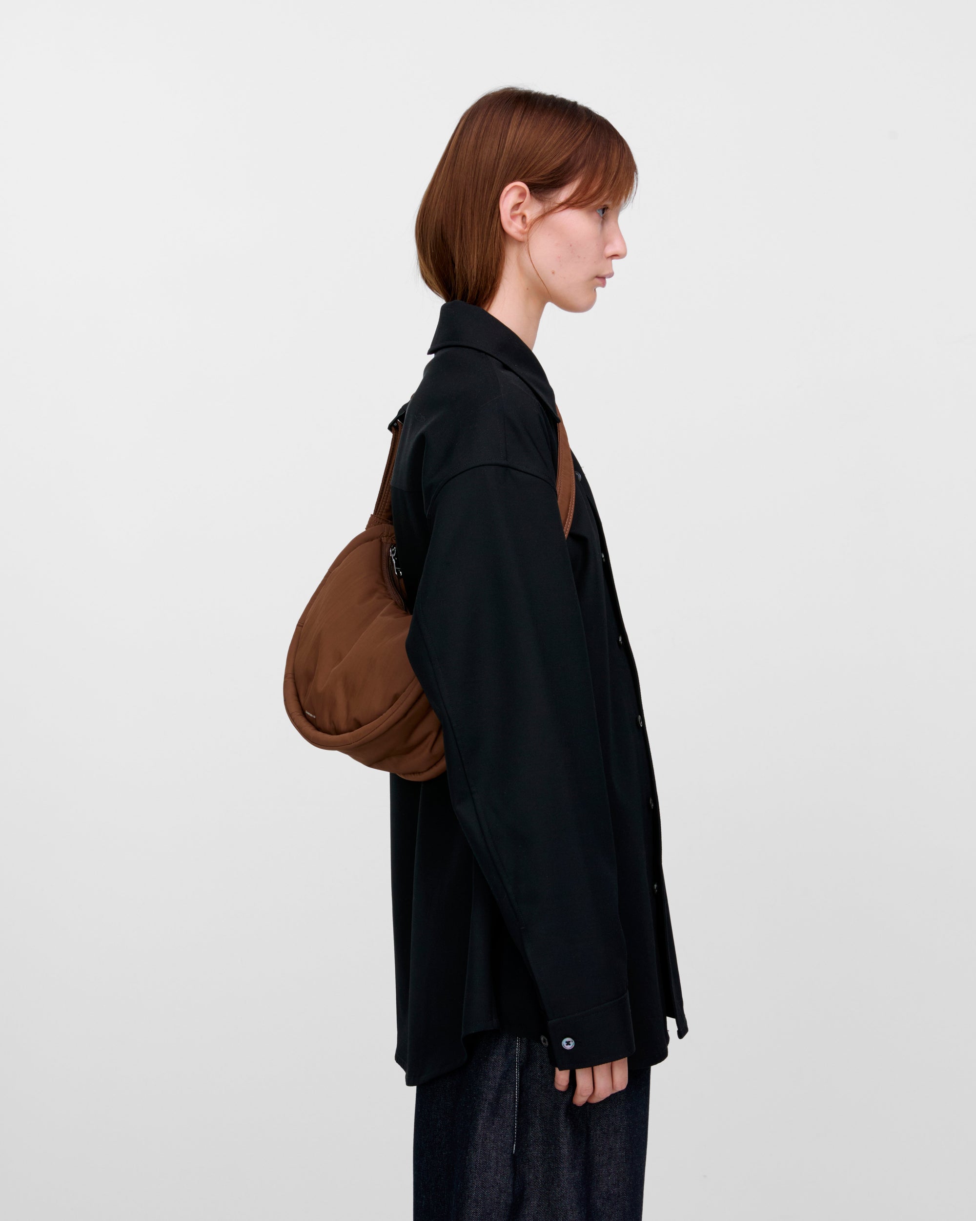 Curve Crossbody Round S - Dark Taupe