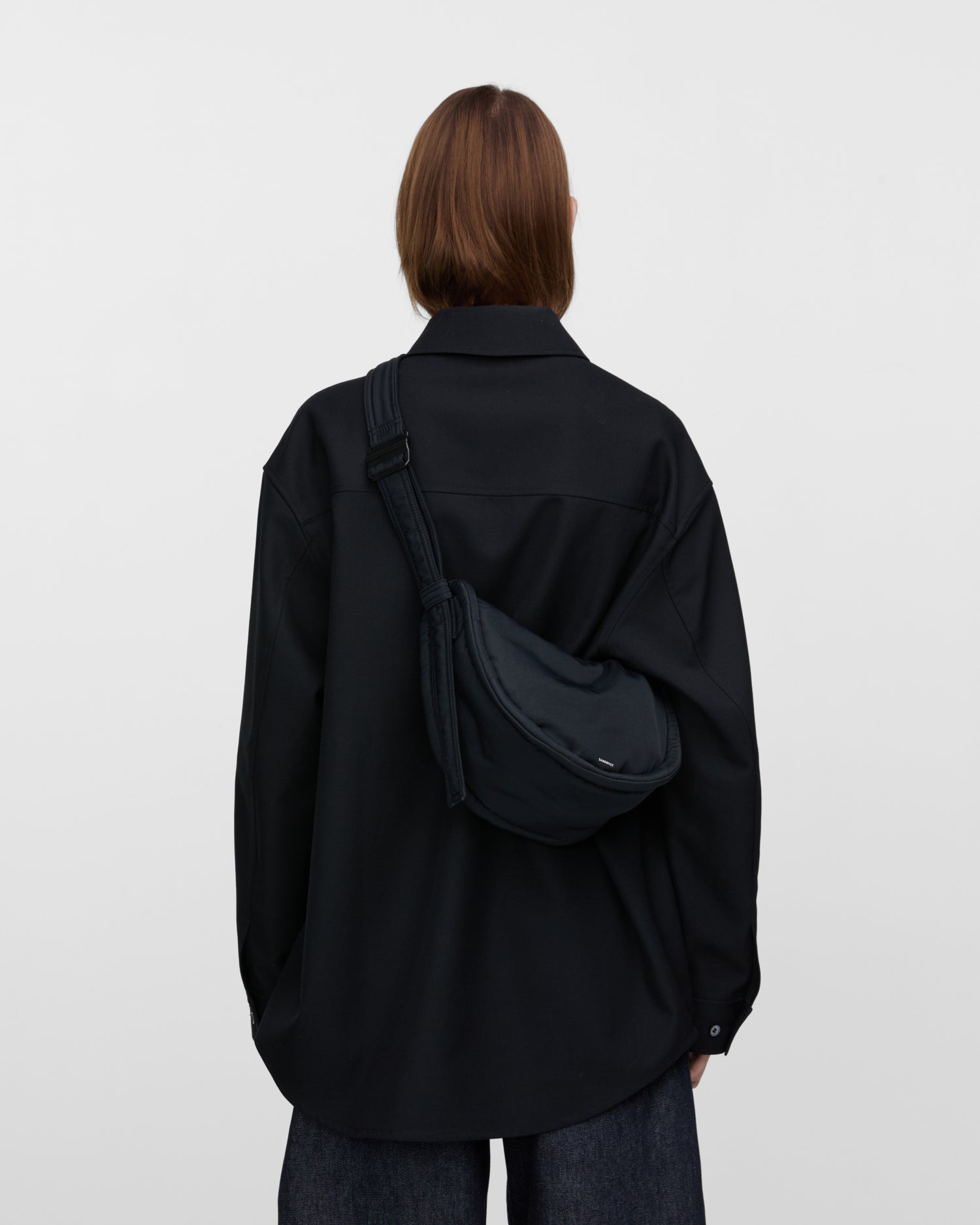 Curve Half Moon Bag Mini - Black