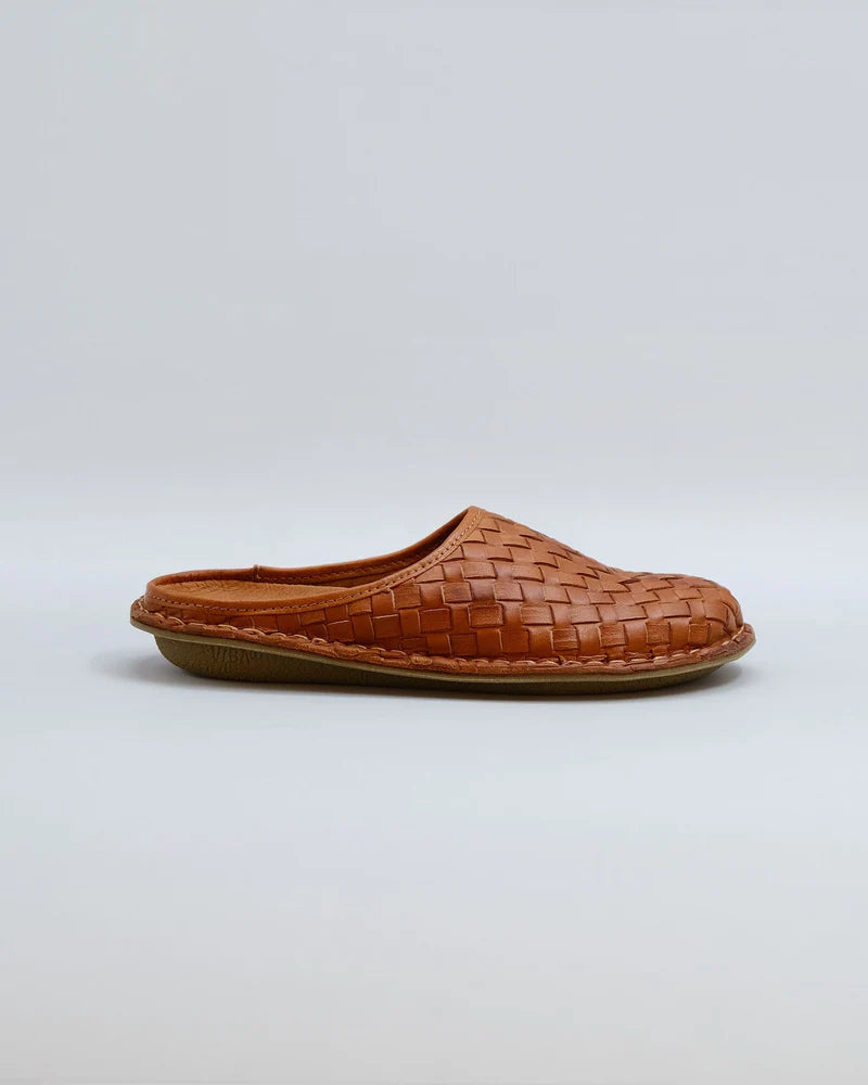 ROMA Woven Leather Cognac Brown