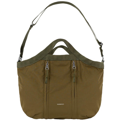 Grid Expandable Crossbody Bag - Olive