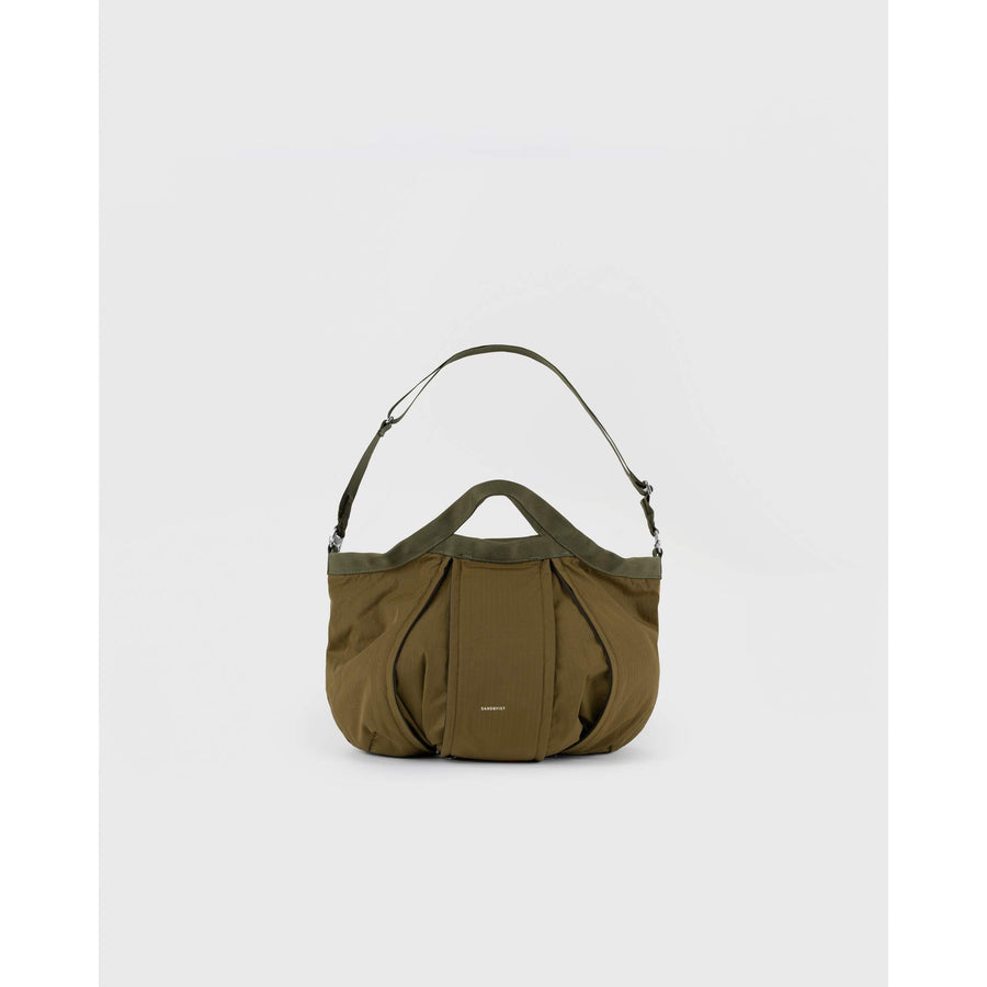 Grid Expandable Crossbody Bag - Olive