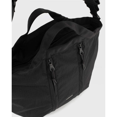Grid Expandable Crossbody Bag - Black