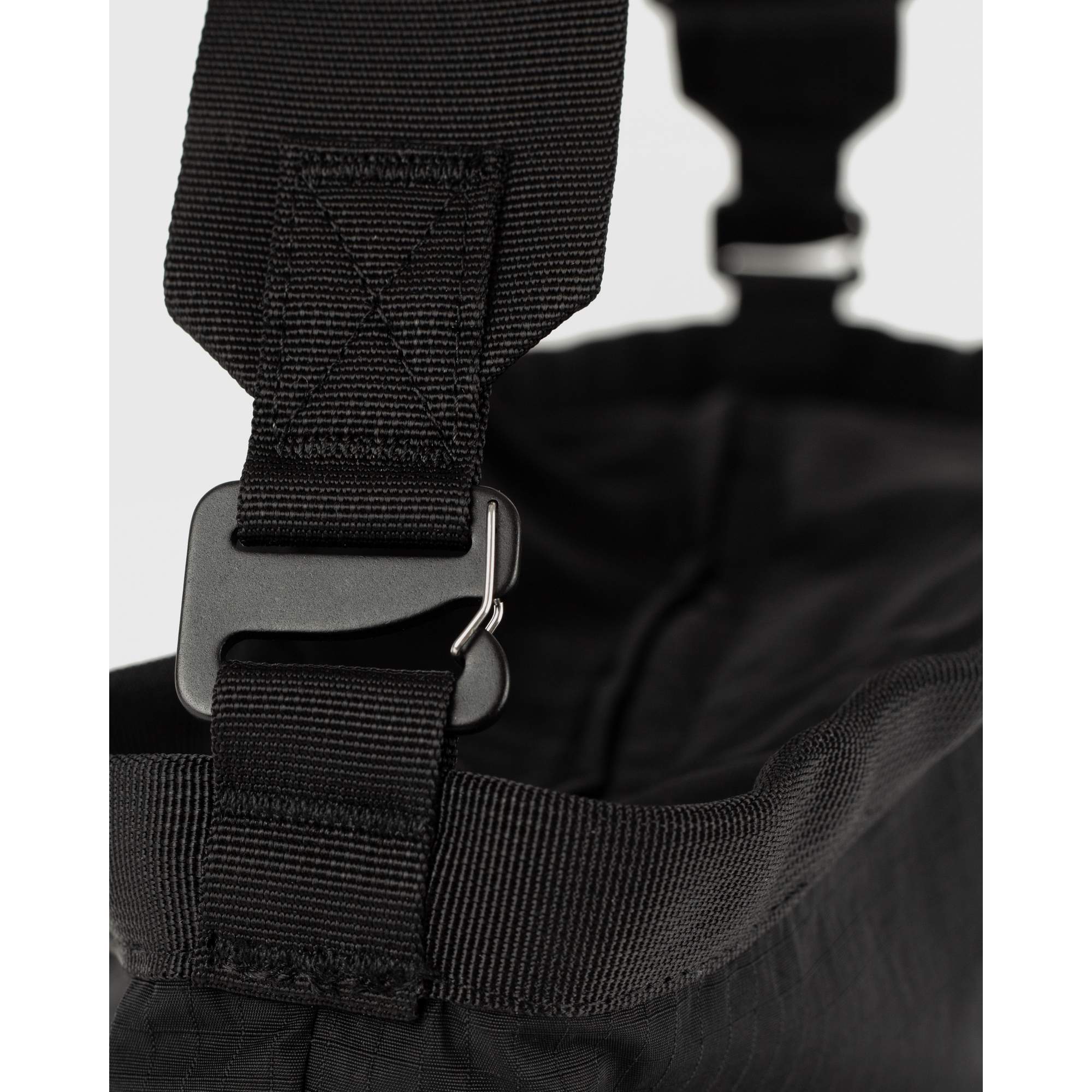 Grid Expandable Crossbody Bag - Black