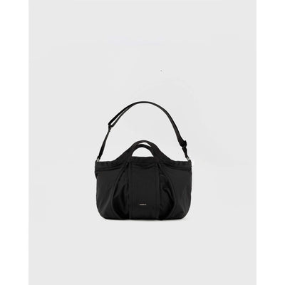 Grid Expandable Crossbody Bag - Black