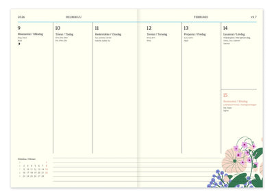 Viikkopäivyri Midi 2026 Polka Paper