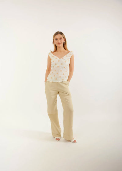 Soft Linen Pant - Sand