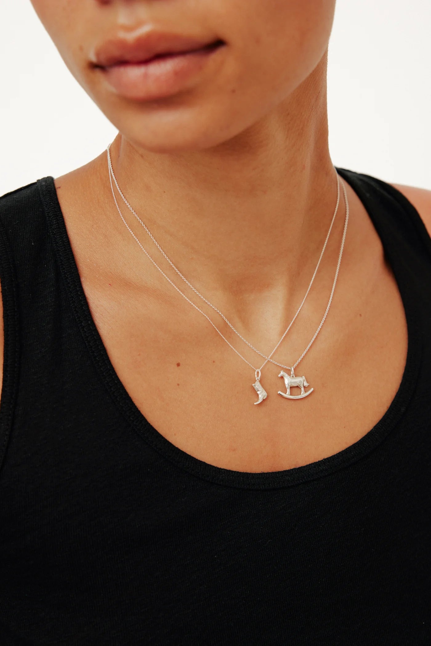 The Bigger Boot Necklace Mini - Silver