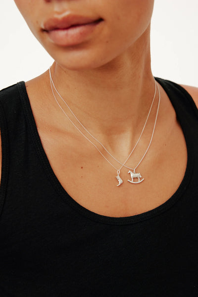 The Bigger Boot Necklace Mini - Silver