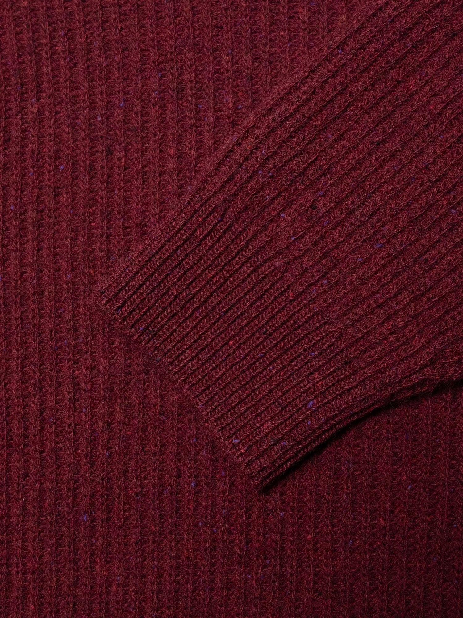 August Rib Wool Sweater - Burgundy