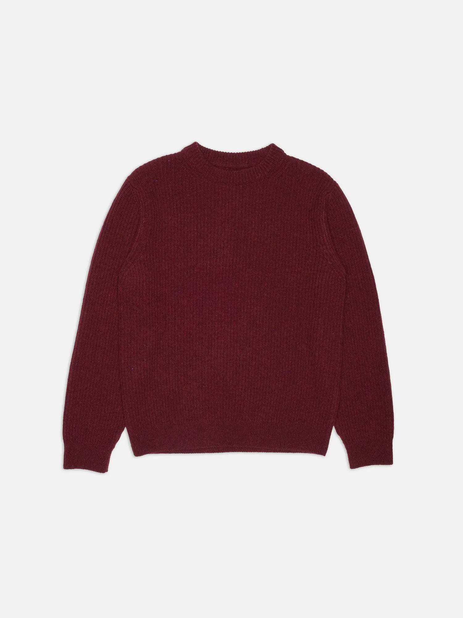 August Rib Wool Sweater - Burgundy