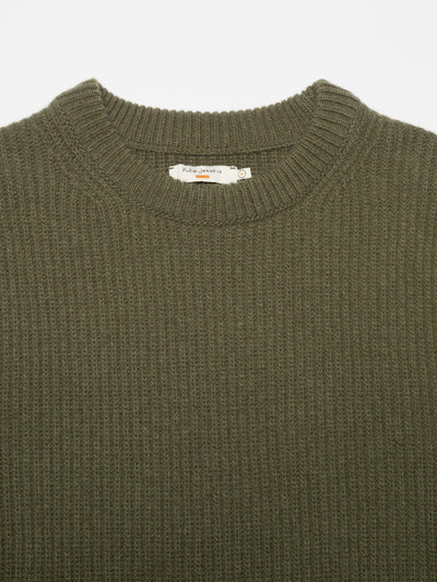 August Rib Wool Sweater - Olive