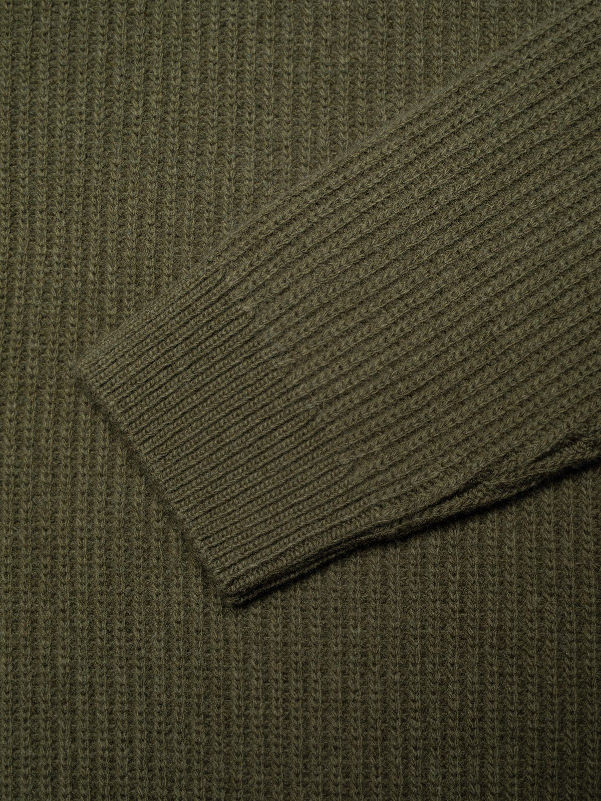August Rib Wool Sweater - Olive