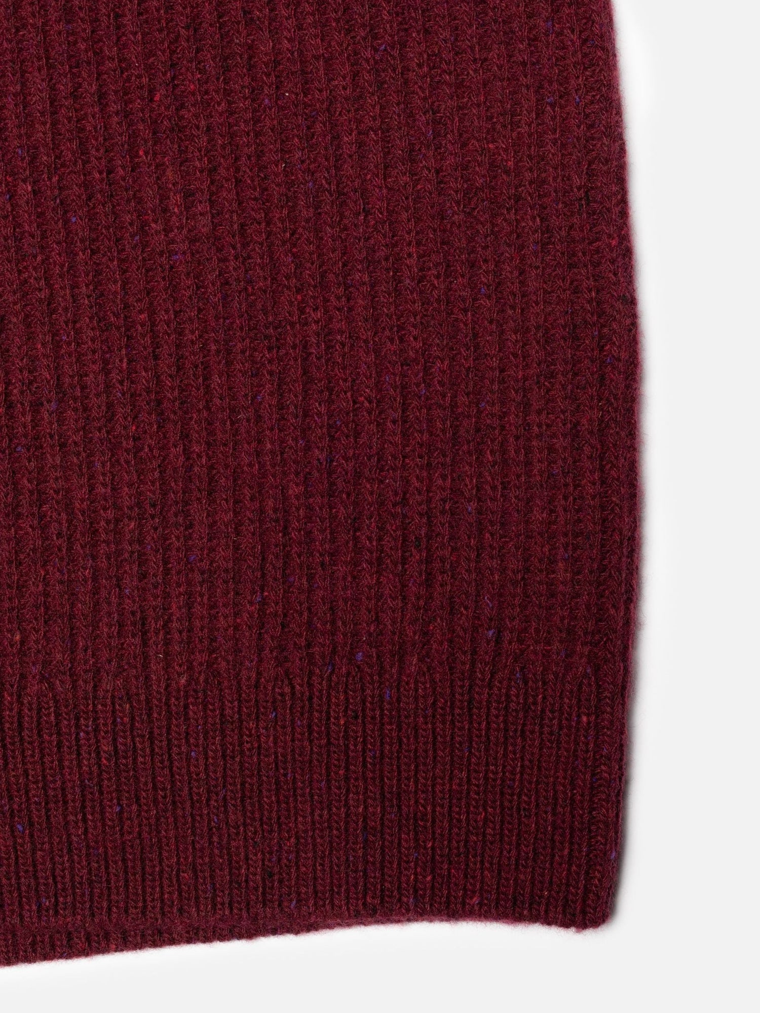 August Rib Wool Sweater - Burgundy
