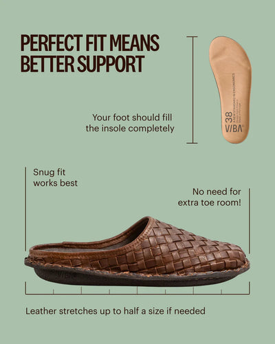 ROMA Woven Leather Cocoa Brown