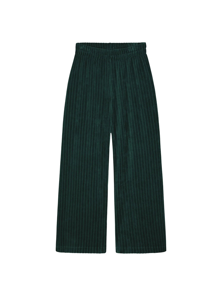 Velour Rib Pants - Dark Sea