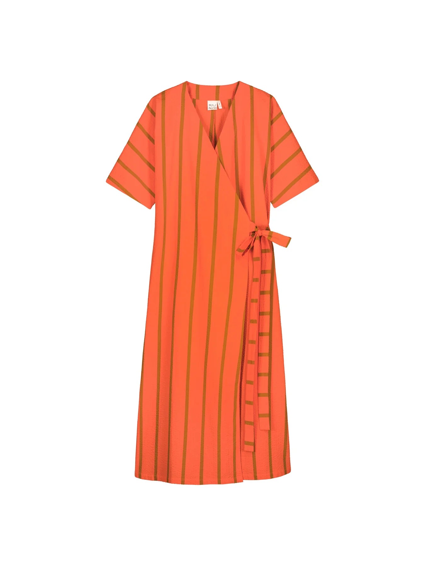 Ava Seersucker Wrap Dress - Scarlett