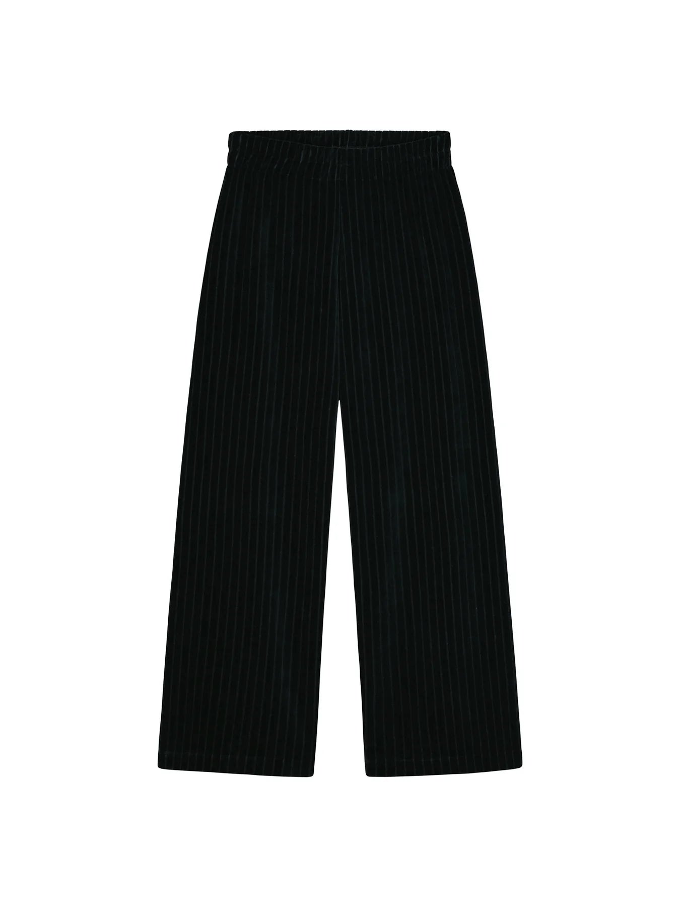 Velour Rib Pants - Black