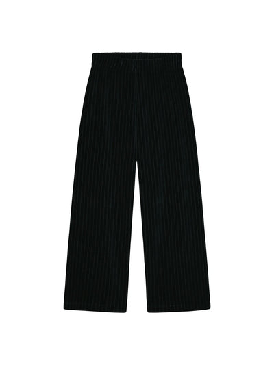 Velour Rib Pants - Black