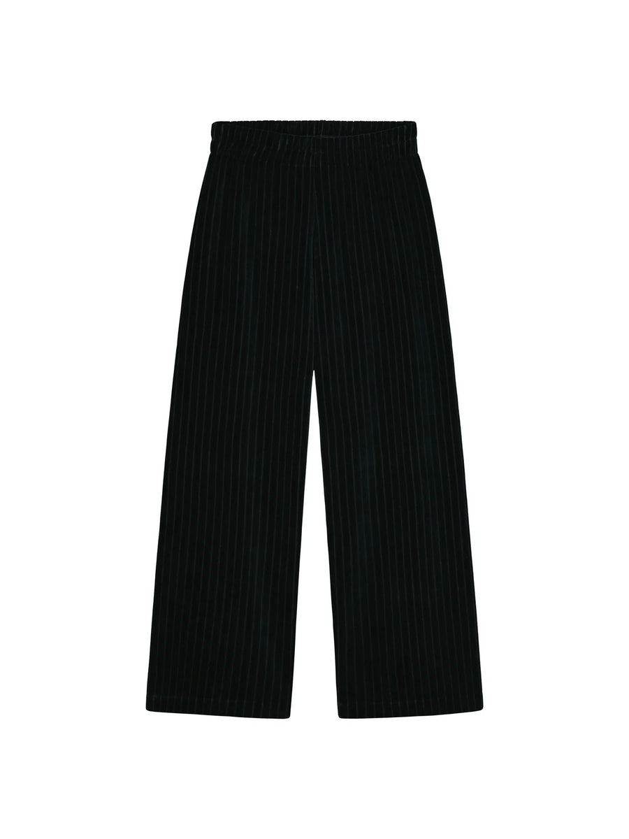 Velour Rib Pants - Black