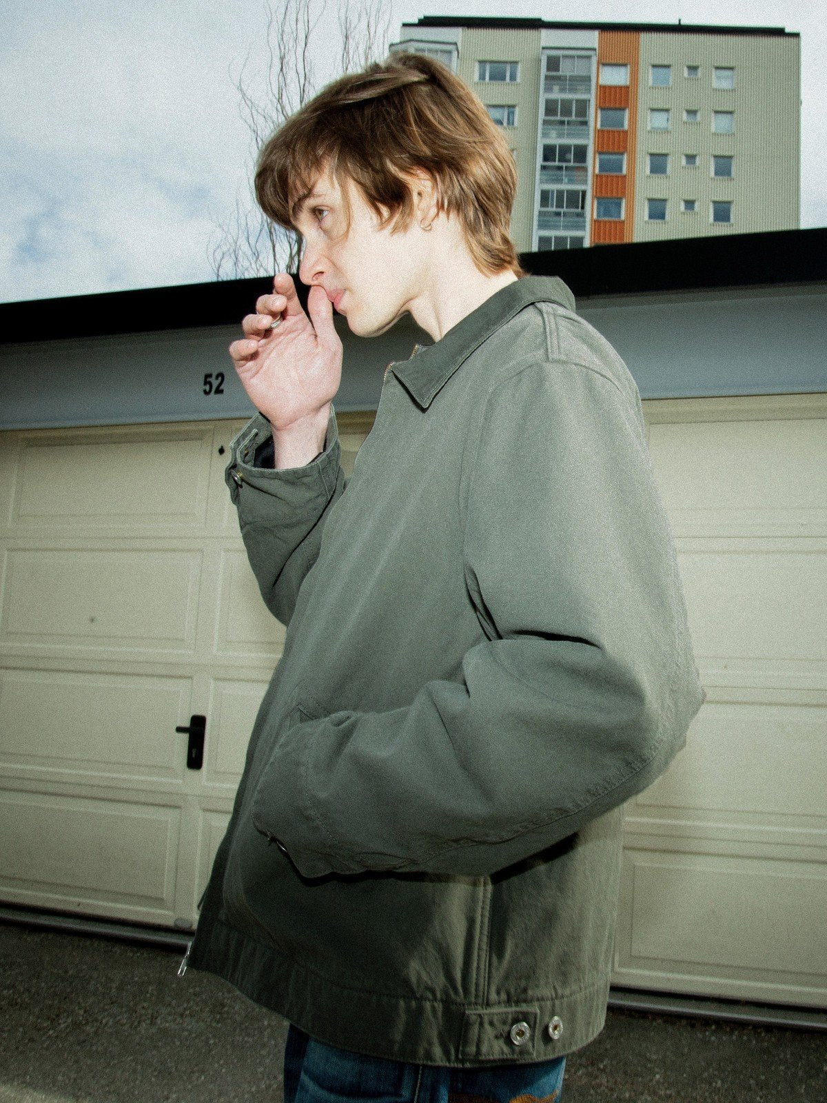 Blake Zip Jacket Canvas - Green