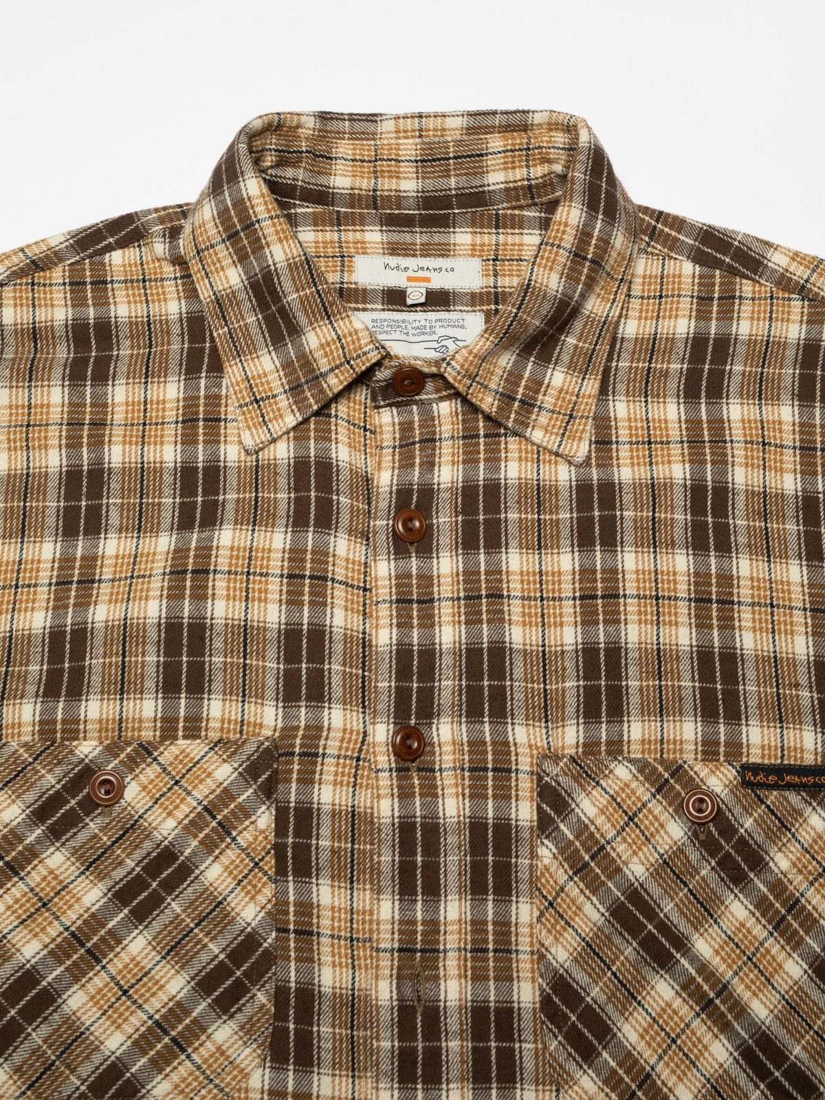 Julian Worker Shirt Check - Brown