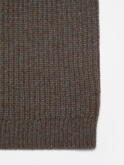 August Chunky Crew Neck Knit - Brown
