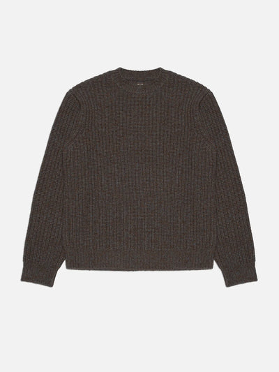 August Chunky Crew Neck Knit - Brown