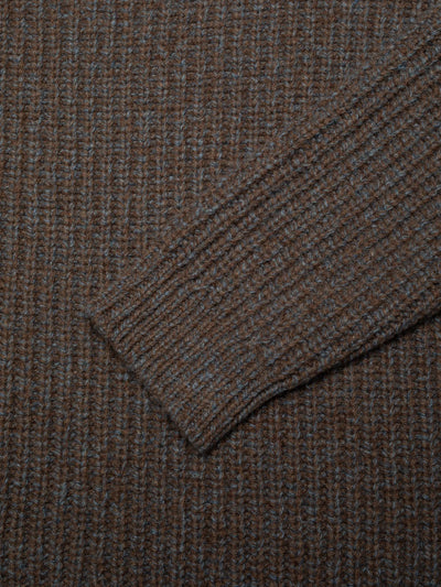 August Chunky Crew Neck Knit - Brown