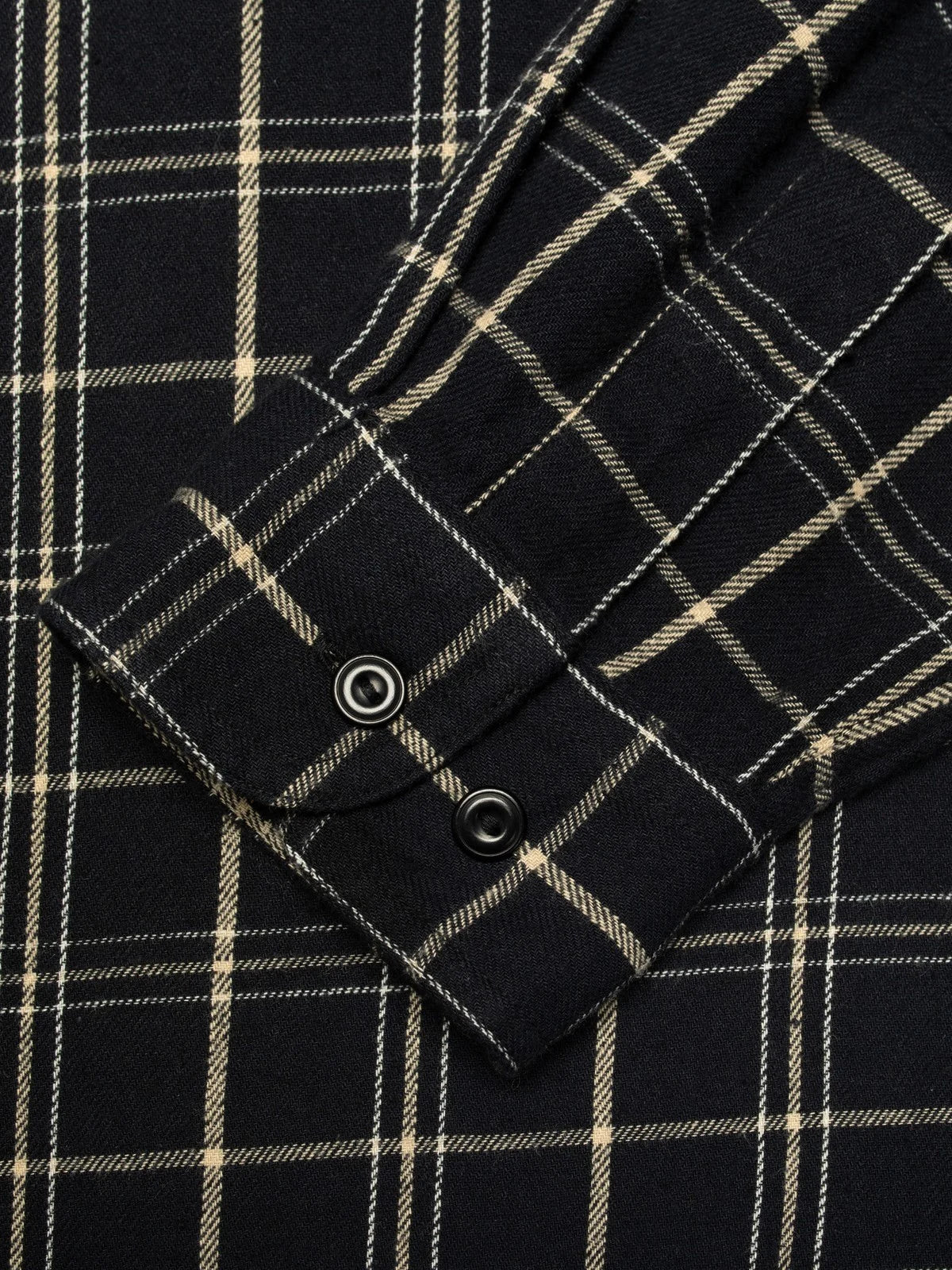 Julian Worker Shirt Checked - Black