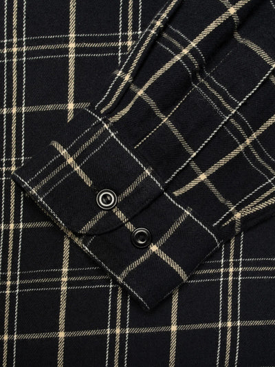 Julian Worker Shirt Checked - Black