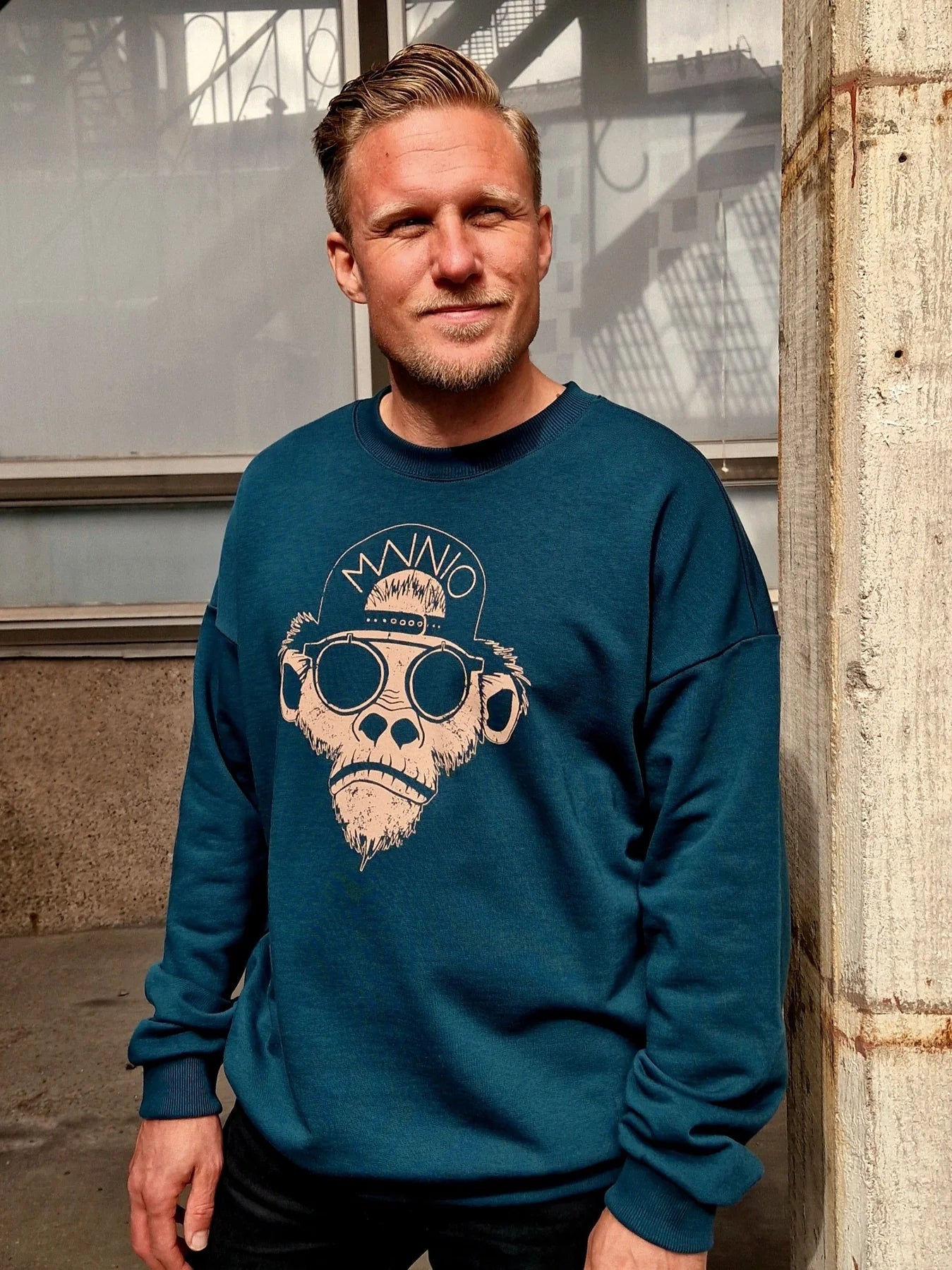 Chimp Sweatshirt - Dark Sea