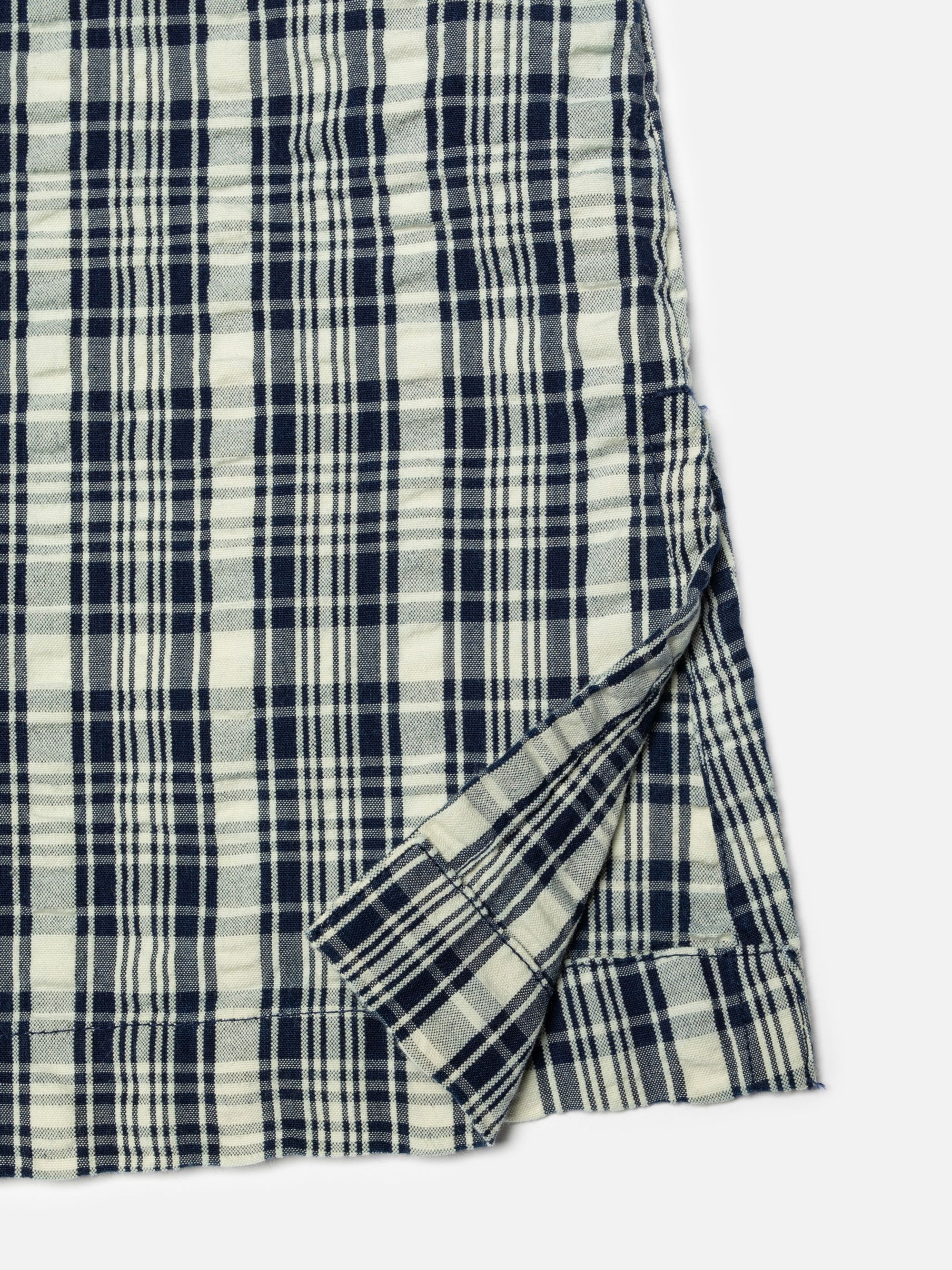 Ronja Dress Indigo Seersucker Blue/Offwhite