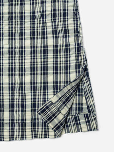 Ronja Dress Indigo Seersucker Blue/Offwhite